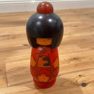 Masae Fujikawa Signed Izumino Gumma Kokeshi Doll Vintage Mid-Century Sosaku Japa